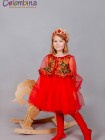 Красное нарядное платье для девочки